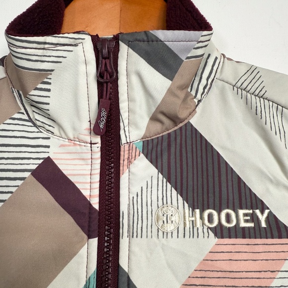 Hooey Girls M Full Zip Up Lightweight Ski Winter Sport Warm Cozy Fleece Jacket - Picture 9 of 16